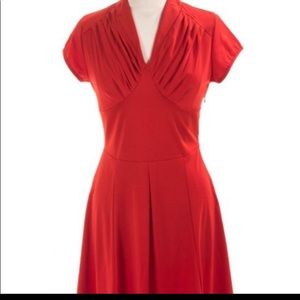 Muisol fit & flare red dress size M